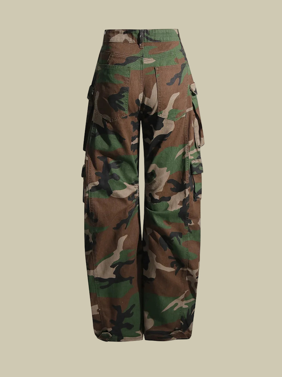 Collective Oversized - Women's Camo HighWaist Cotton Pants