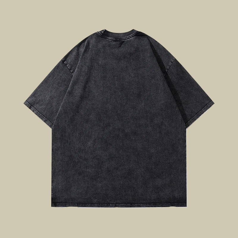 Collective Oversized - Men's Acid Wash Tee Indigo Cotton