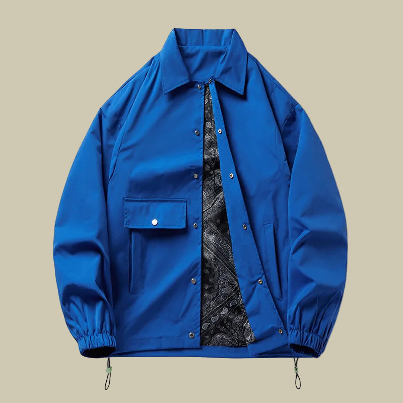Collective Oversized - Men's Windbreaker Urban Navy Nylon