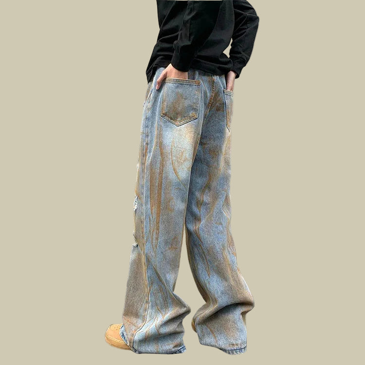 Collective Oversized Womens Denim Jeans Relaxed Fit Blue
