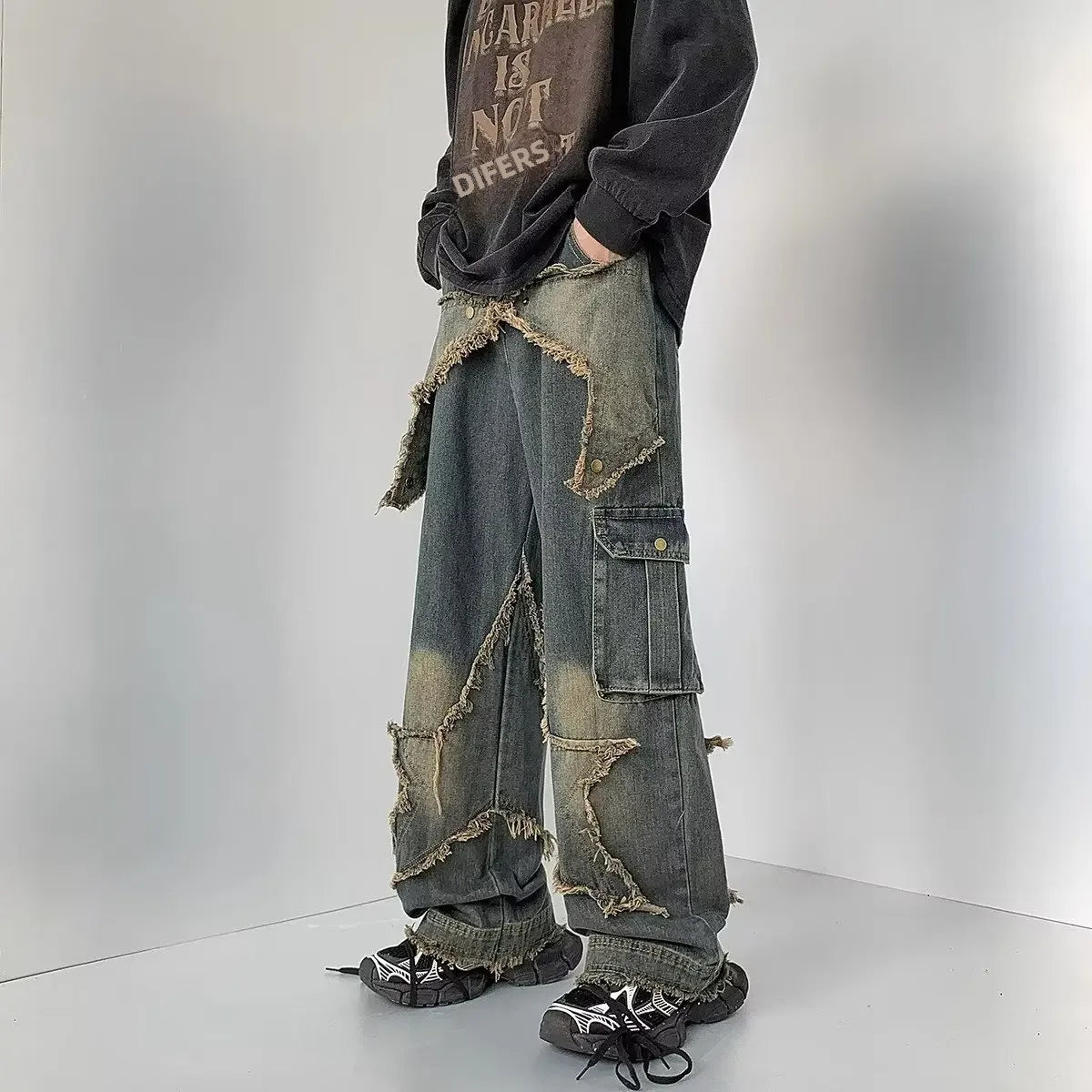 Collective Oversized - Men's Vintage Denim Jeans Navy