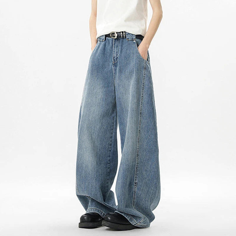 Collective Oversized - Men's Baggy Denim Jeans Blue