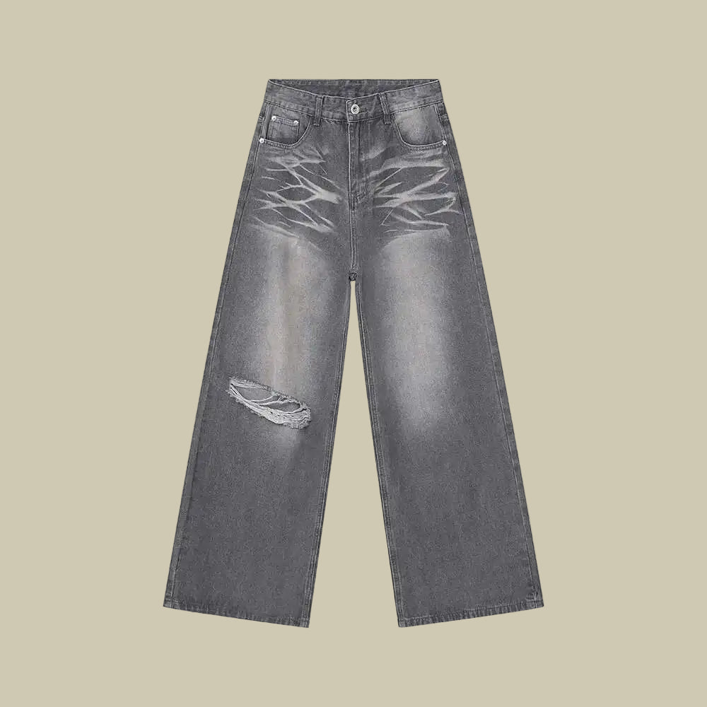 Collective Oversized - Men's Denim Jeans Indigo Wide Leg