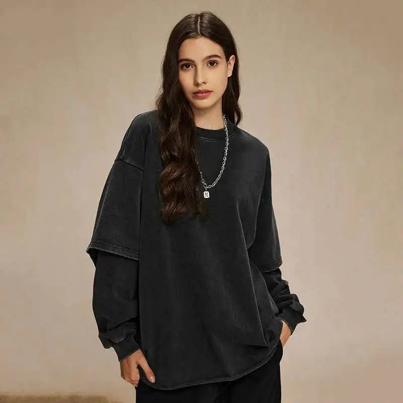 Collective Oversized - Unisex Long Double Sleeve Tee