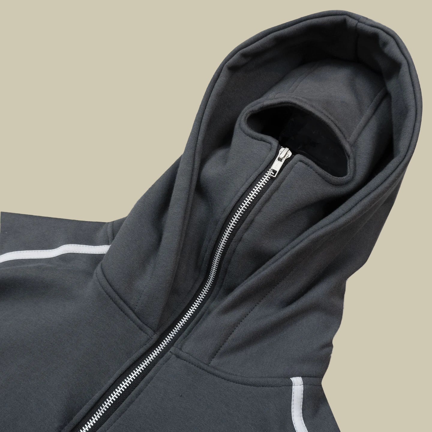 Collective Oversized - Mens No Face Hoodie Cotton Black
