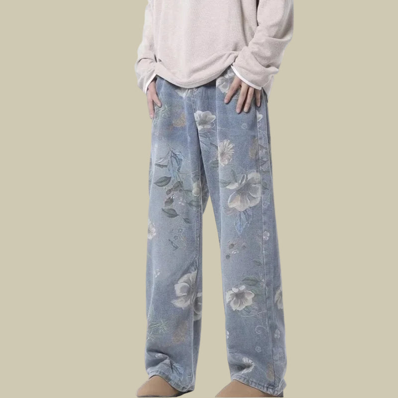 Collective Oversized - Men's Korean Tie-Dye Denim Color