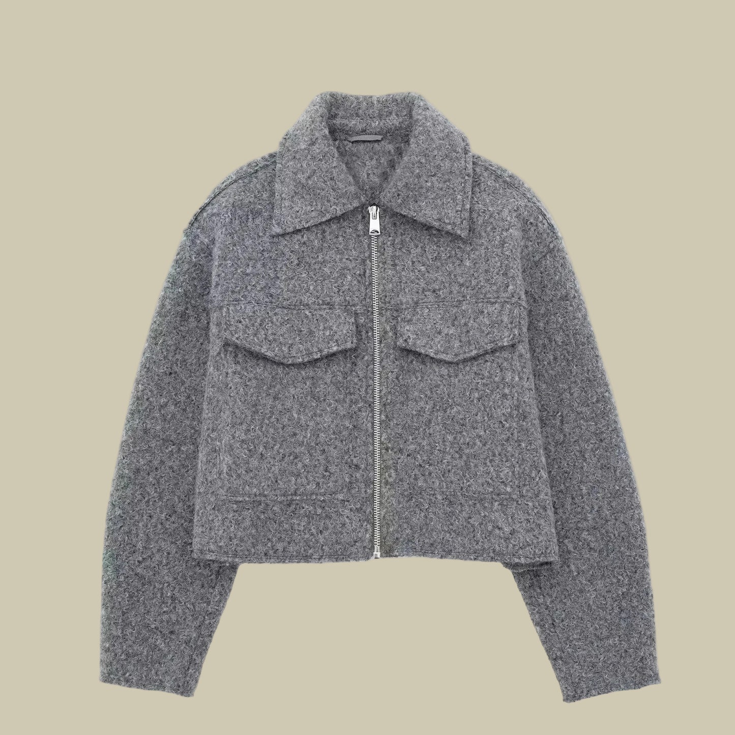 Collective Oversized - Women's Jacket Black Wool Cozy Women