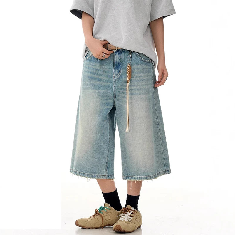 Collective Oversized - Men's Blue Oversized Denim Shorts