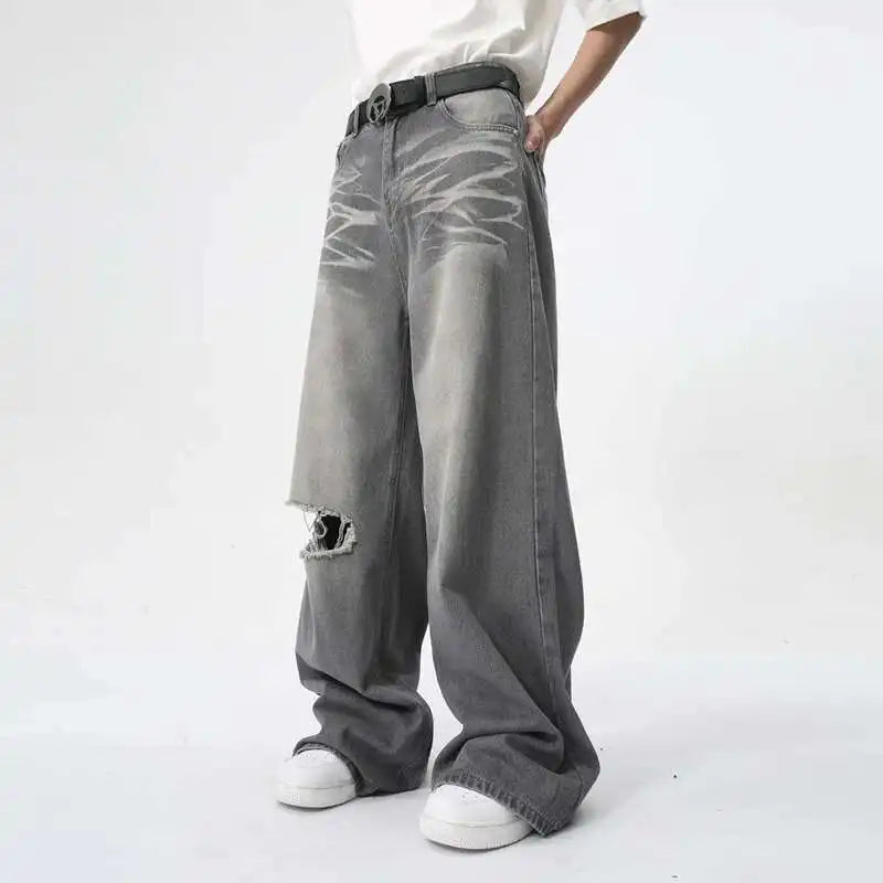 Collective Oversized - Men's Denim Jeans Indigo Wide Leg