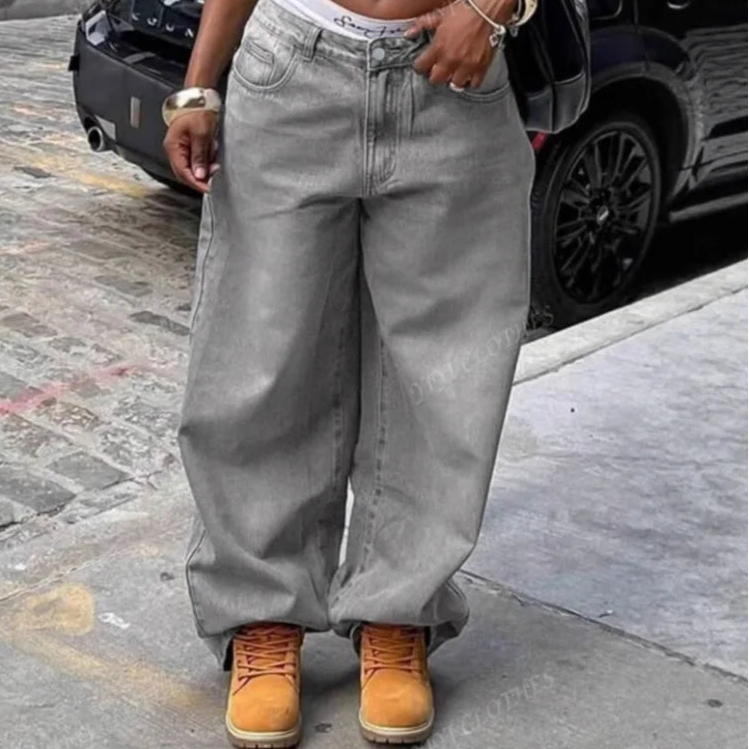 Collective Oversized - Women's Denim Pants Indigo Relaxed