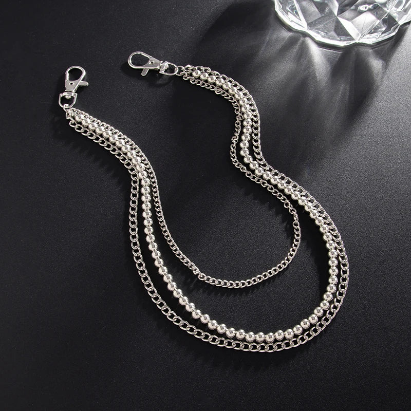 Collective Oversized - Unisex Pants Chain Metal Silver