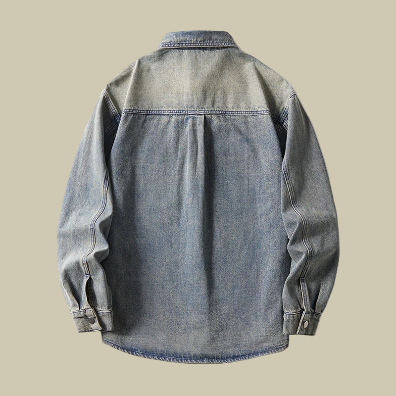 Collective Oversized - Men's Denim Shirt Indigo Relaxed