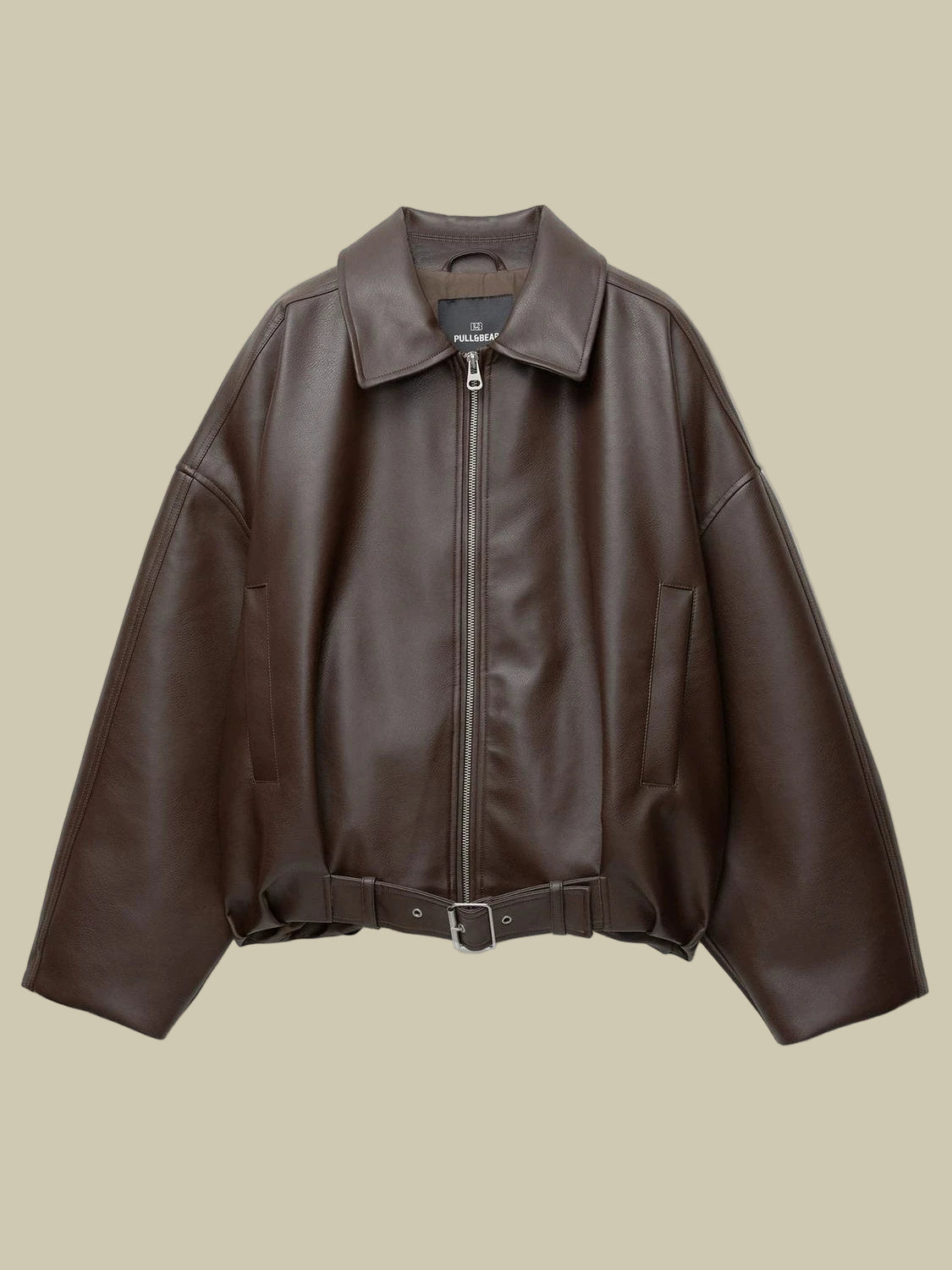 Collective Oversized - Men's Faux Leather Jacket Black Fit