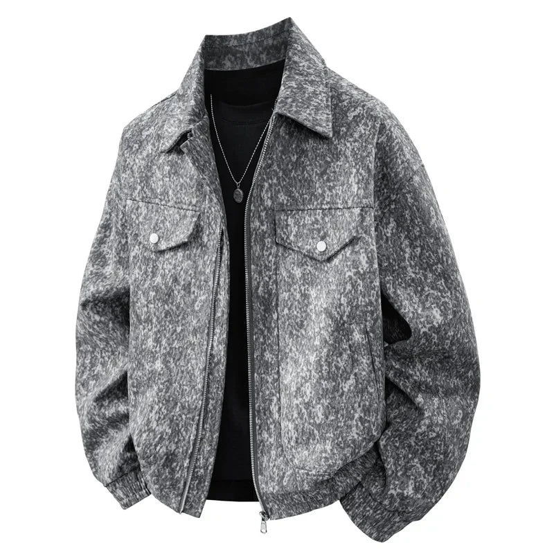 Collective Oversized - Men's Velvet Casual Jacket Black