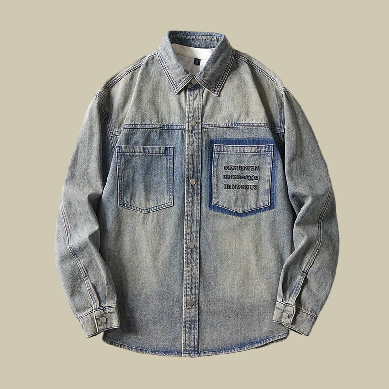 Collective Oversized - Men's Denim Shirt Indigo Relaxed