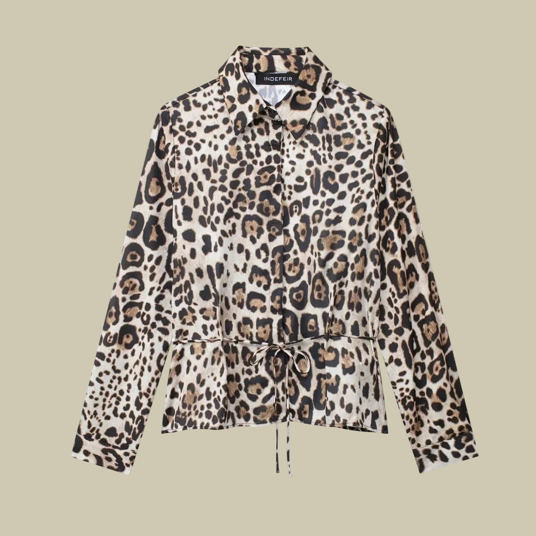Collective Oversized - Women's Leopard 2pc Women Cotton Tan