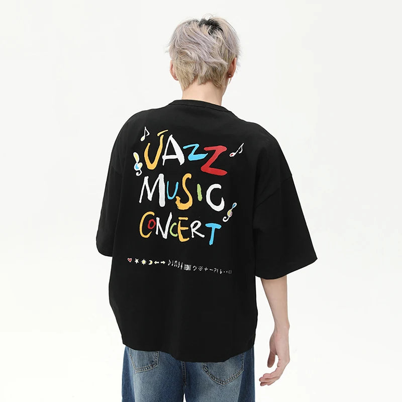 Collective Oversized - Men's Cotton Jazz Music Concert Tee