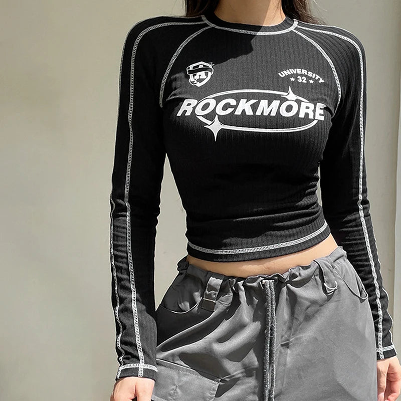 Collective Oversized - Women's Black Cotton Crop Top