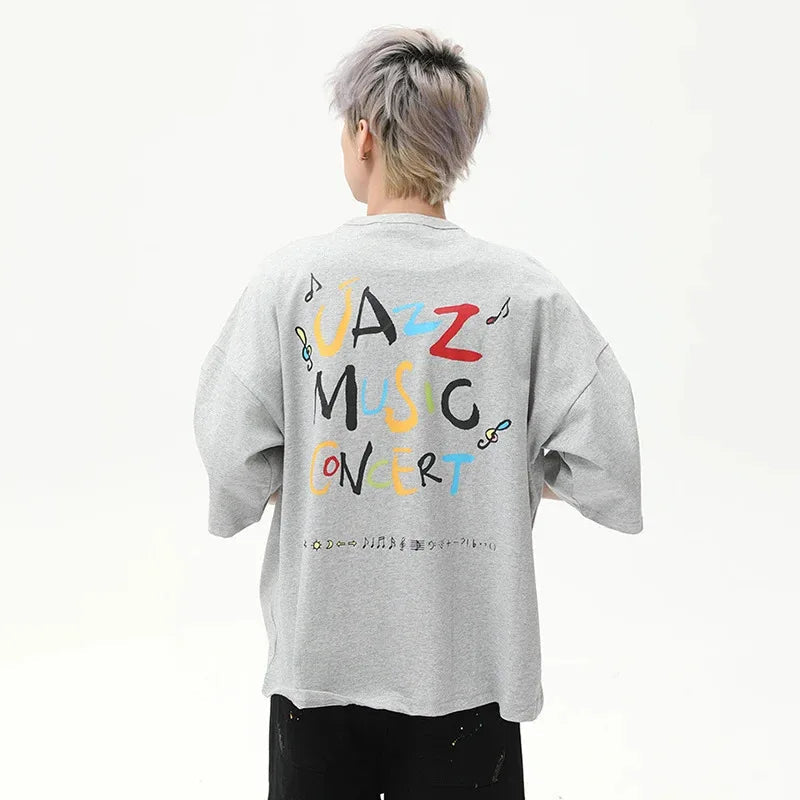 Collective Oversized - Men's Cotton Jazz Music Concert Tee