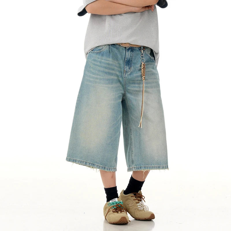 Collective Oversized - Men's Blue Oversized Denim Shorts