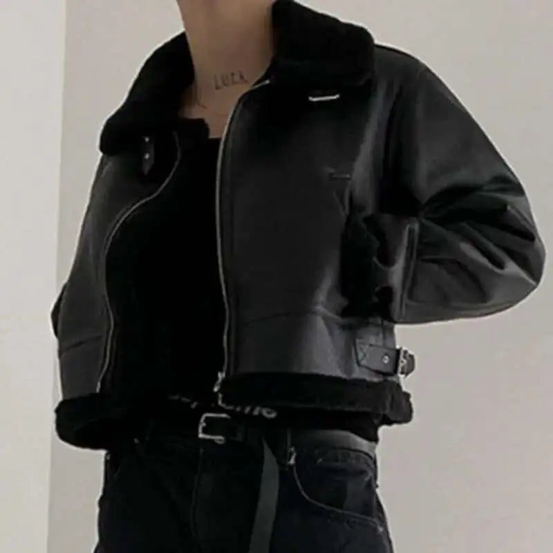 Collective Oversized - Men's Leather Coat Padded Black