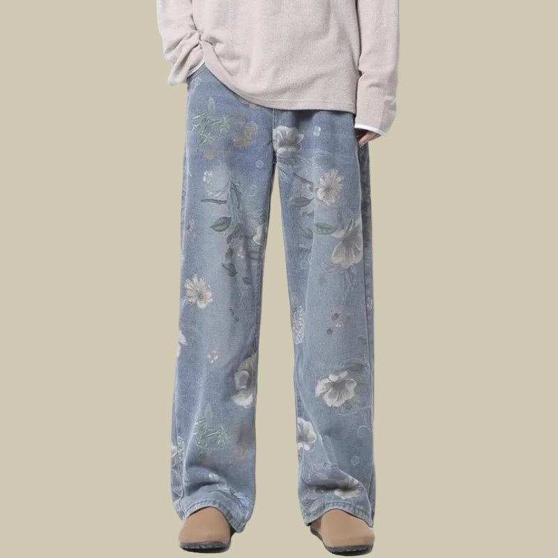 Collective Oversized - Men's Korean Tie-Dye Denim Color
