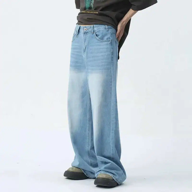 Collective Oversized - Men's Wide Leg Jeans Indigo Denim