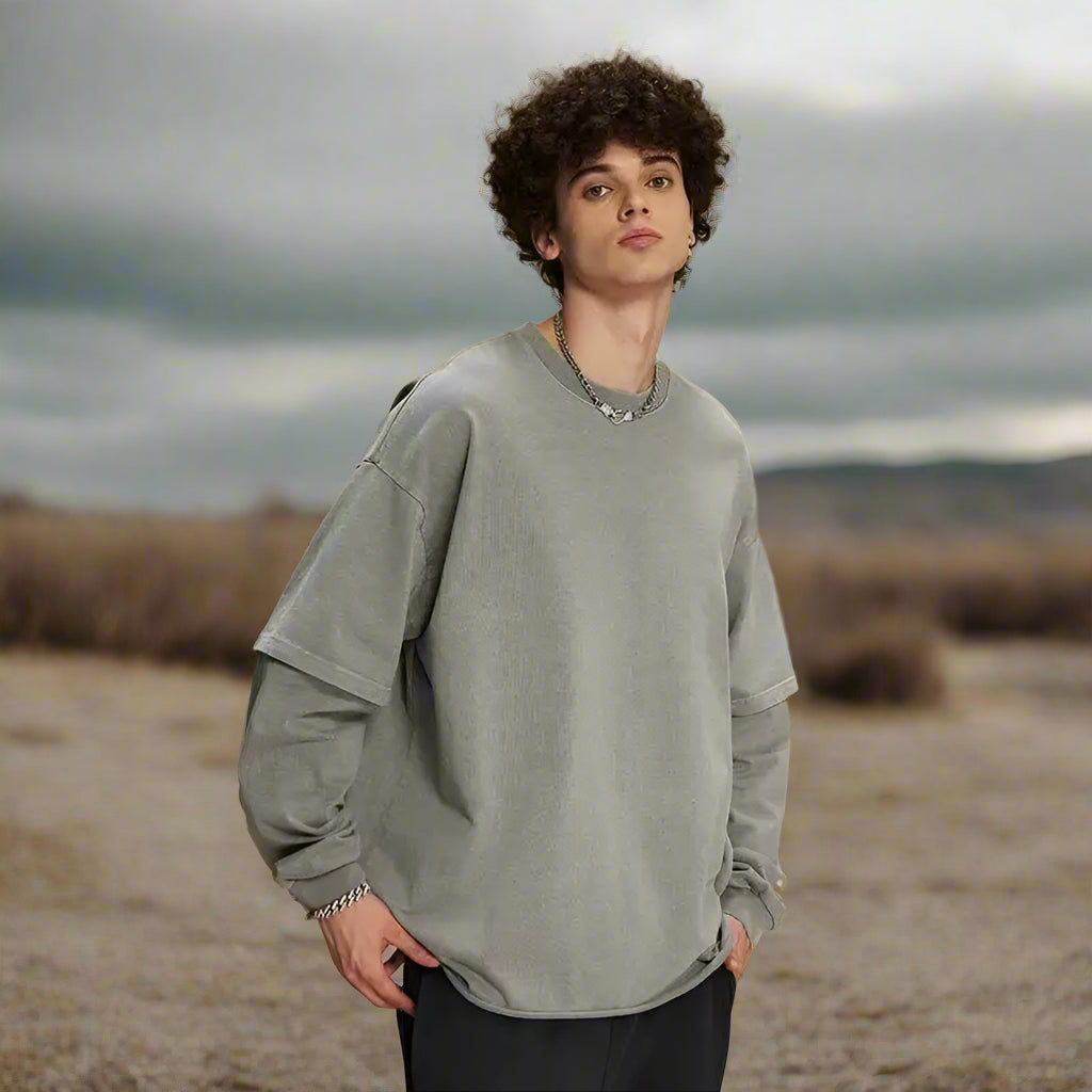 Collective Oversized - Unisex Long Double Sleeve Tee