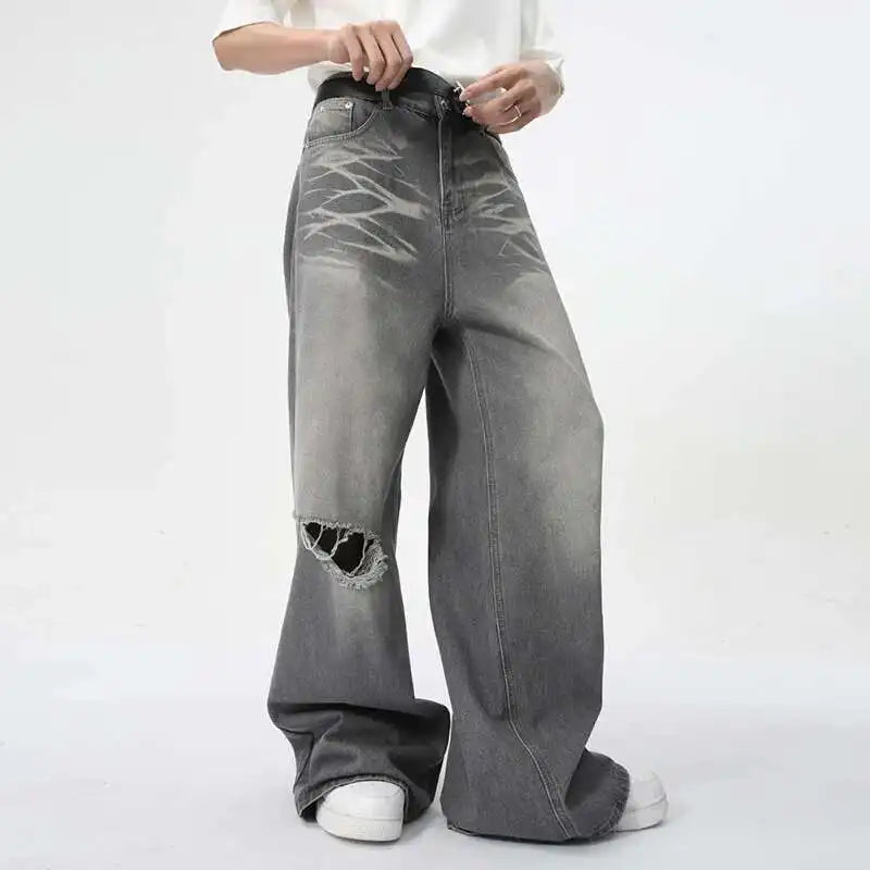 Collective Oversized - Men's Denim Jeans Indigo Wide Leg