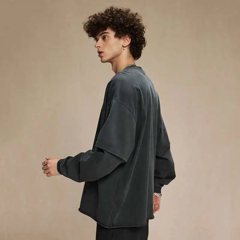 Collective Oversized - Unisex Long Double Sleeve Tee
