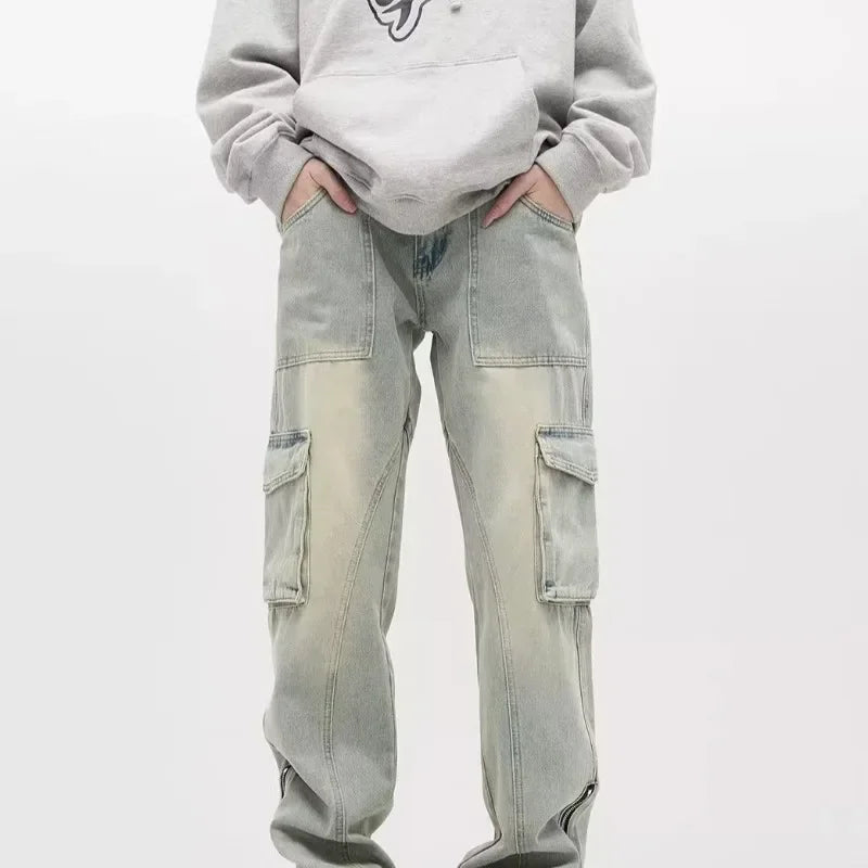 Collective Oversized - Men's Cargo Pants Urban Cotton Black