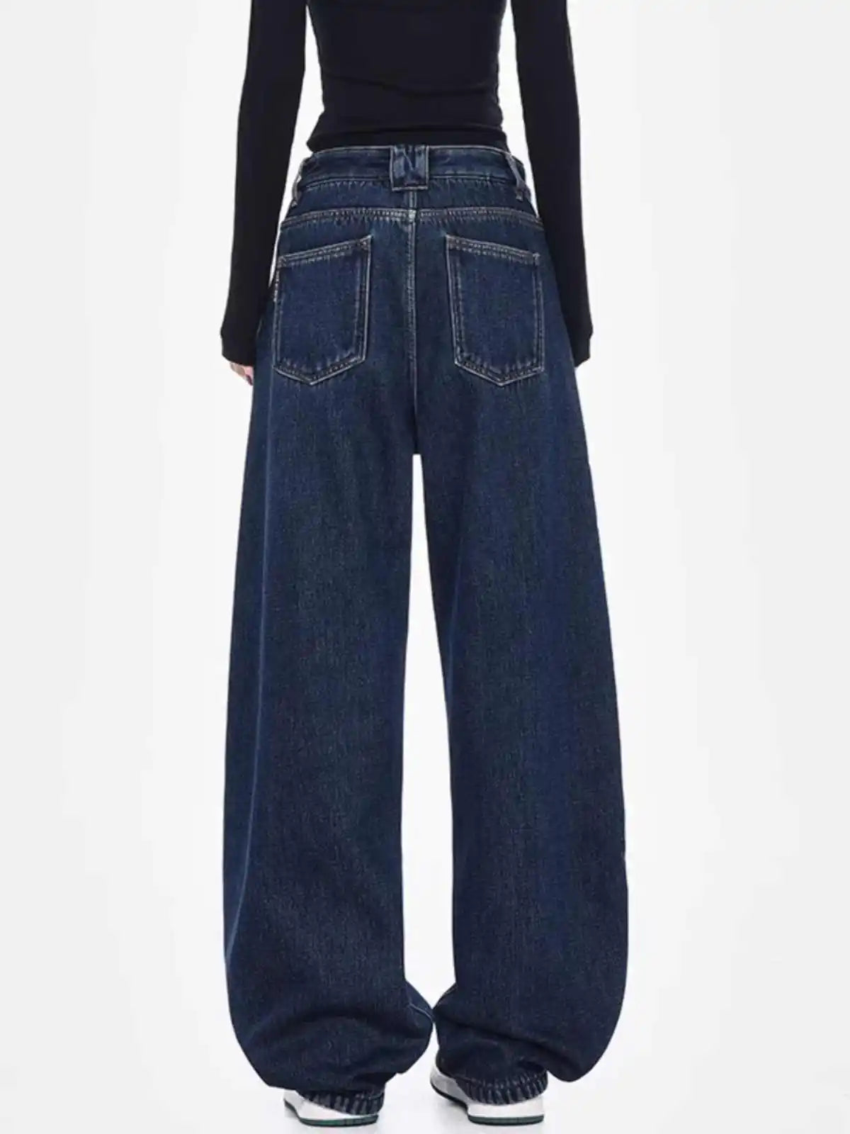 Collective Oversized - Women's Baggy Jeans Denim Indigo