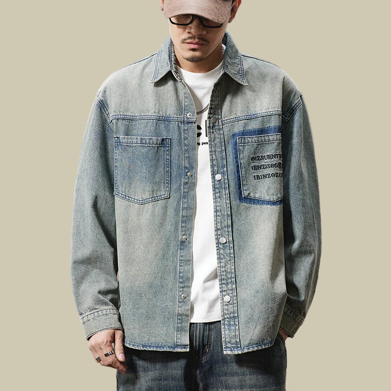 Collective Oversized - Men's Denim Shirt Indigo Relaxed