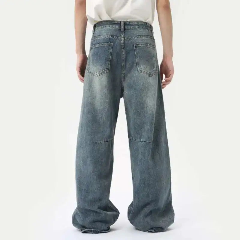 Collective Oversized - Men's Denim Pants Blue Cotton Casual
