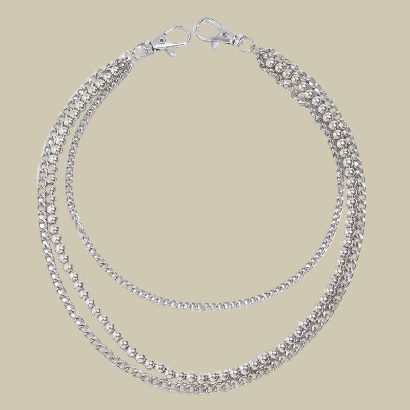 Collective Oversized - Unisex Pants Chain Metal Silver