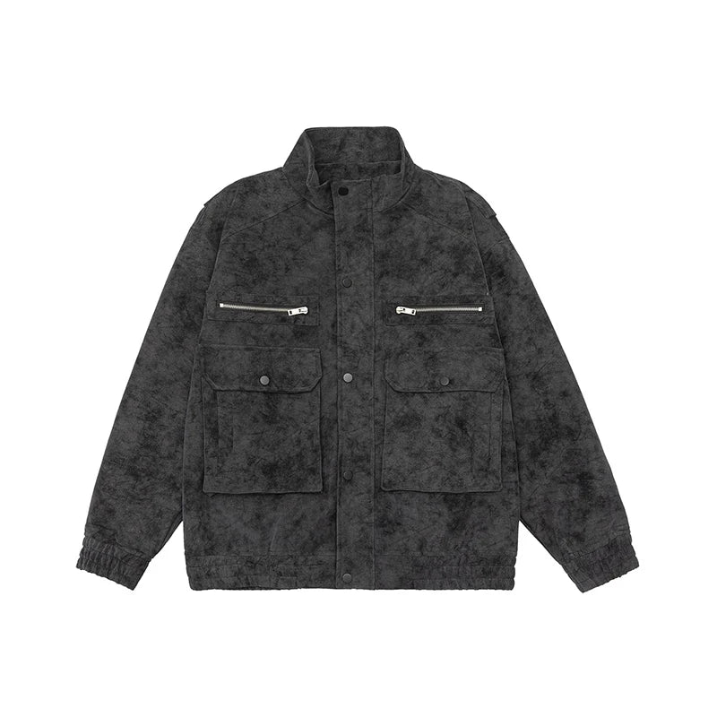 Collective Oversized - Men's Black PU Leather Jacket Loose