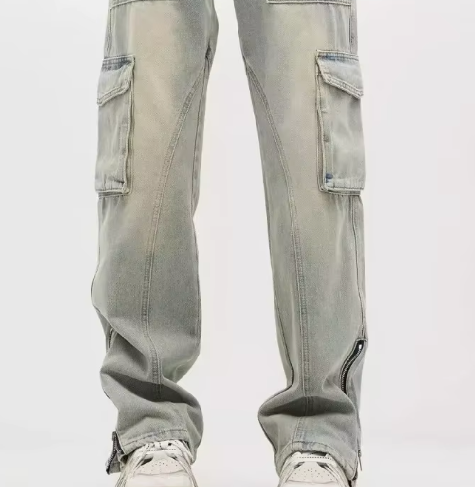 Collective Oversized - Men's Cargo Pants Urban Cotton Black