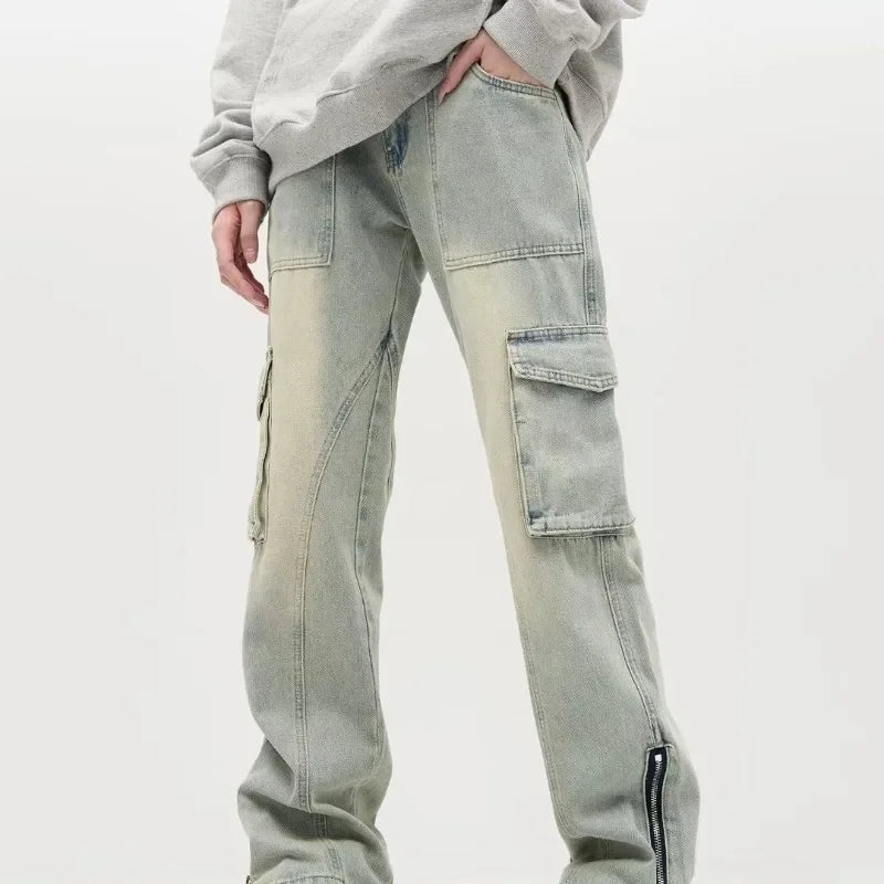 Collective Oversized - Men's Cargo Pants Urban Cotton Black