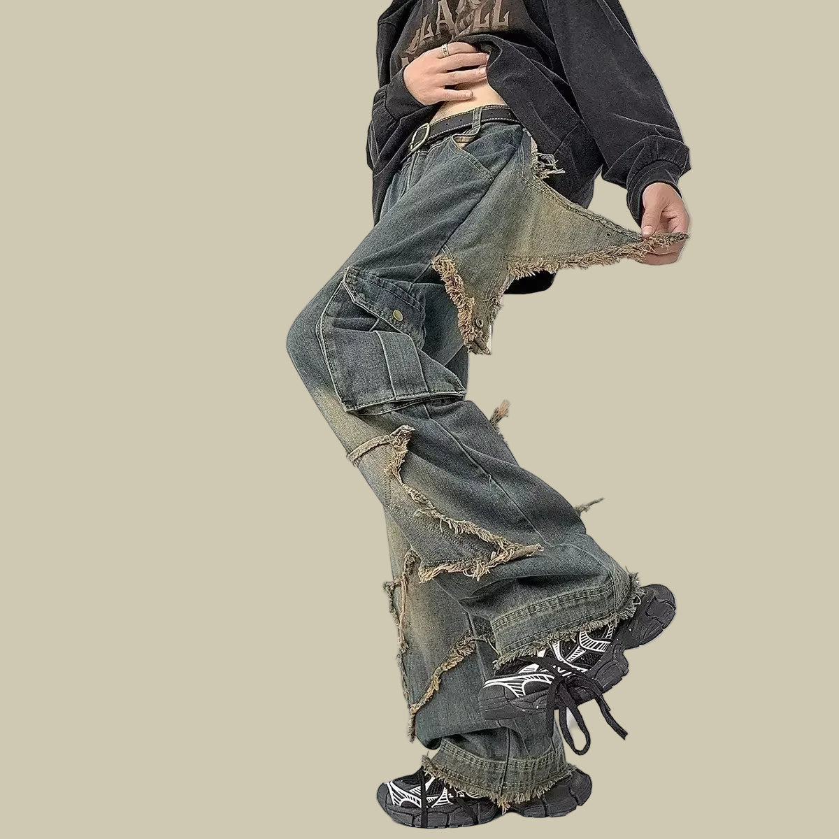 Collective Oversized - Men's Vintage Denim Jeans Navy