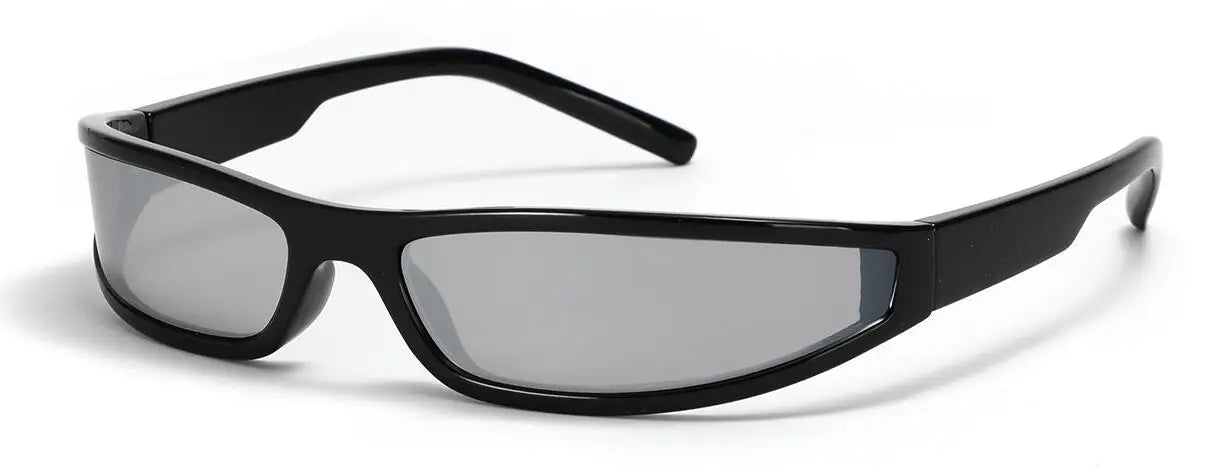 Collective Oversized - Women's Narrow Sunglasses Black Poly