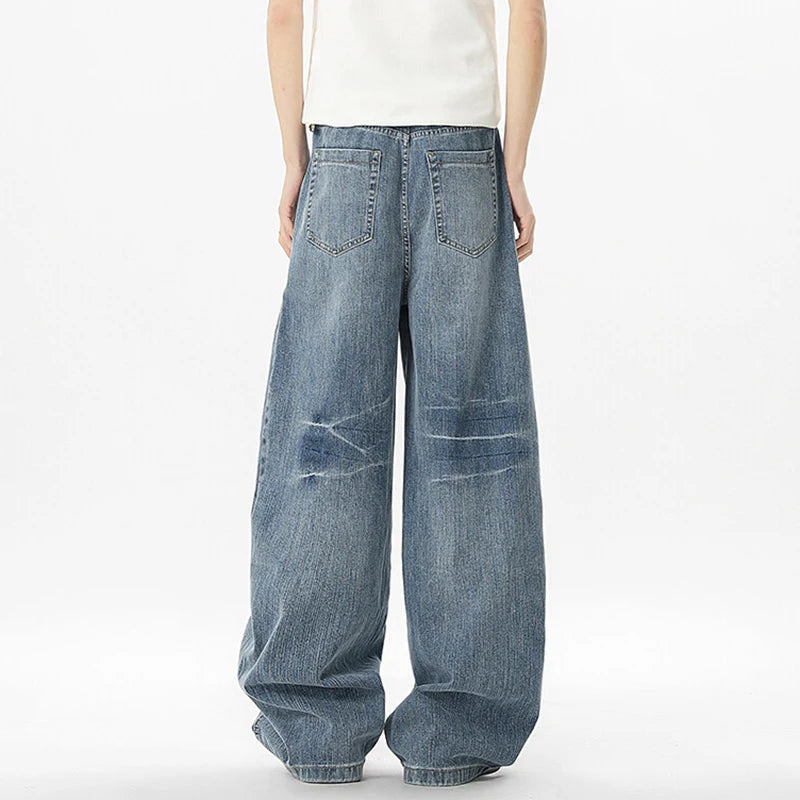 Collective Oversized - Men's Baggy Denim Jeans Blue