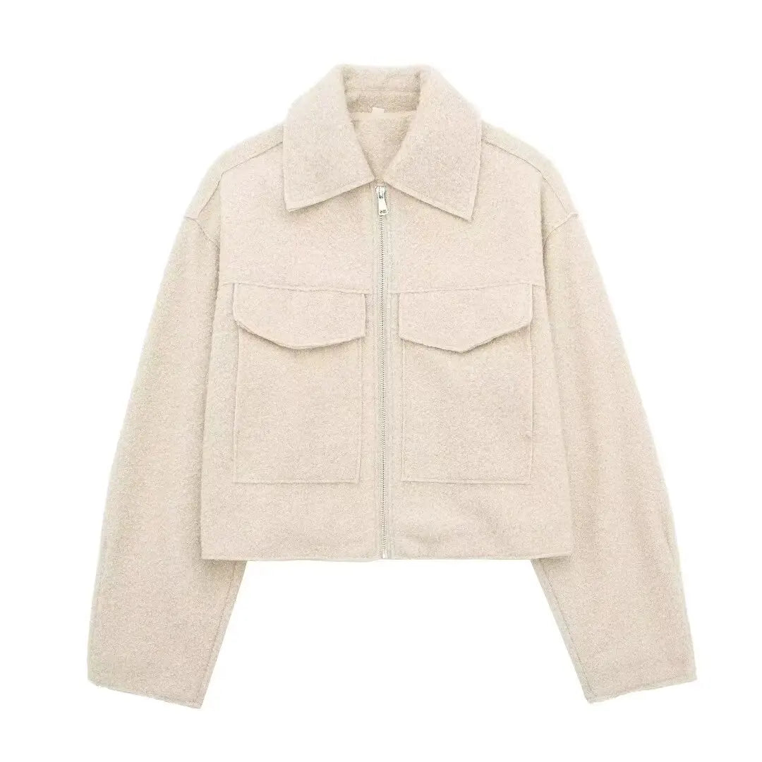 Collective Oversized - Women's Jacket Black Wool Cozy Women