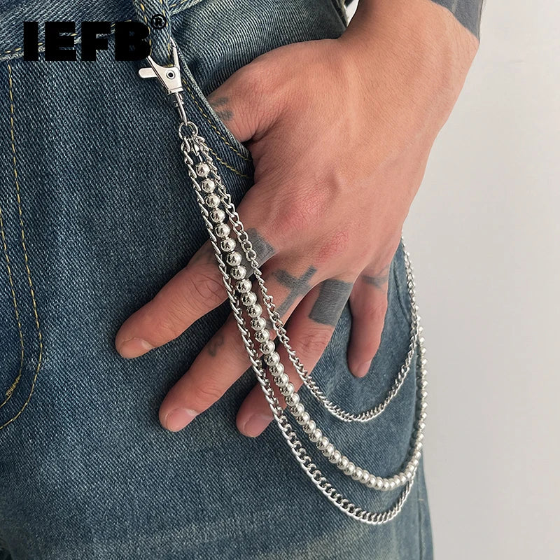 Collective Oversized - Unisex Pants Chain Metal Silver