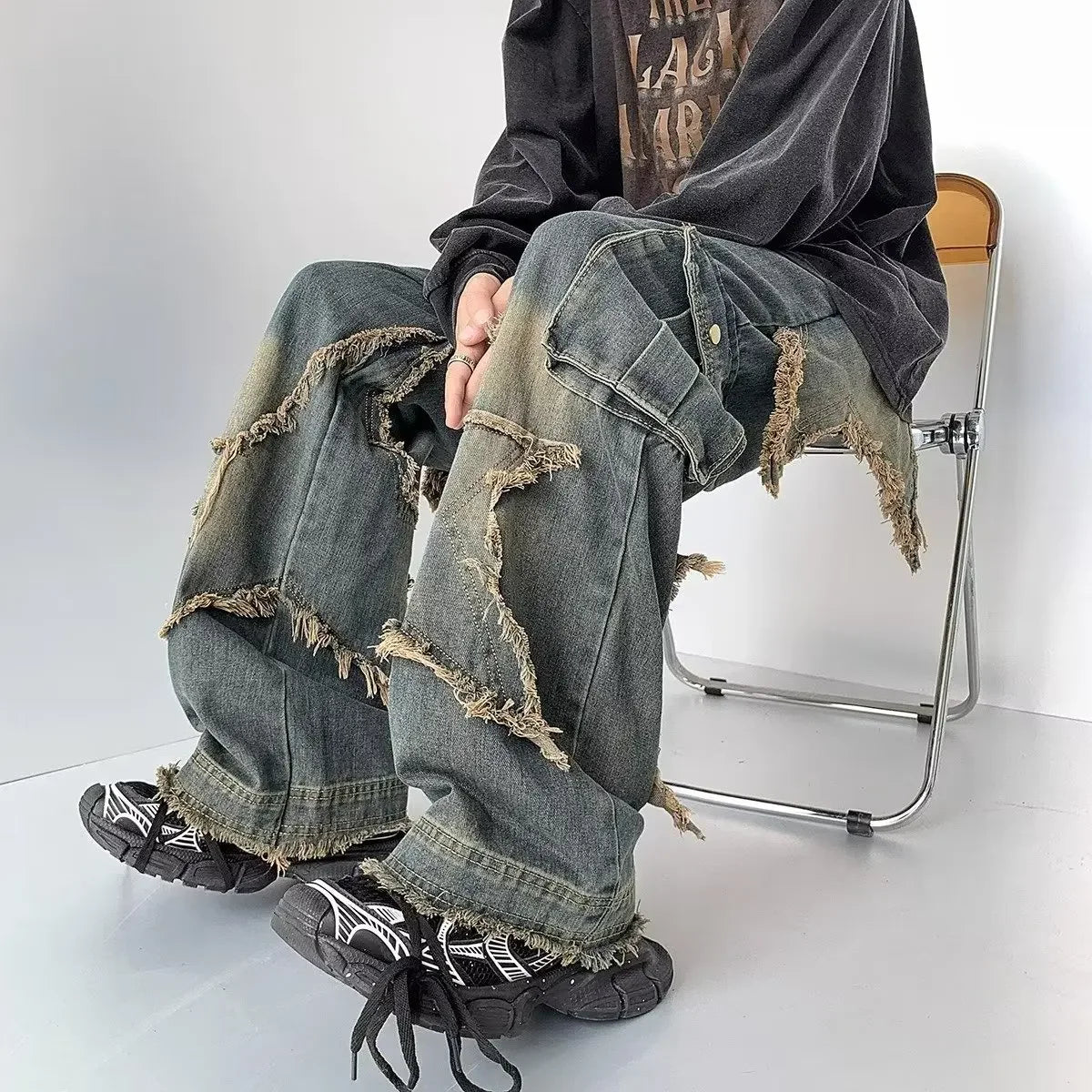 Collective Oversized - Men's Vintage Denim Jeans Navy