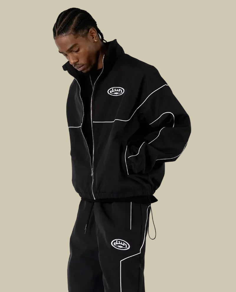 Collective Oversized - Men's Tracksuit Casual Cotton Black
