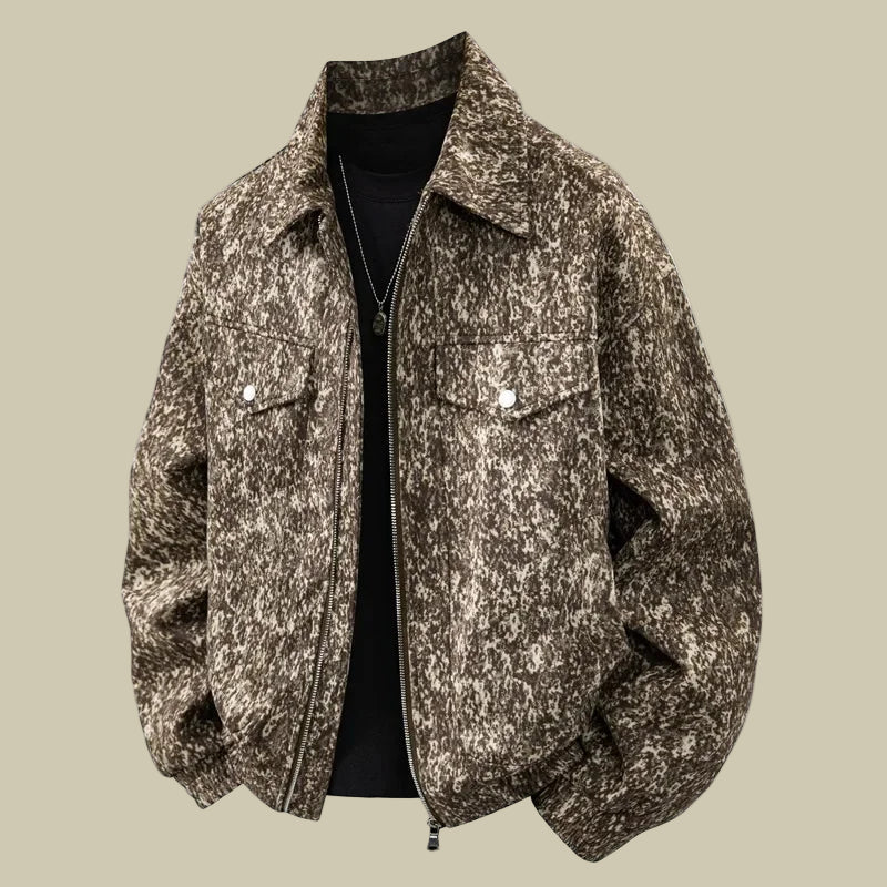 Collective Oversized - Men's Velvet Casual Jacket Black