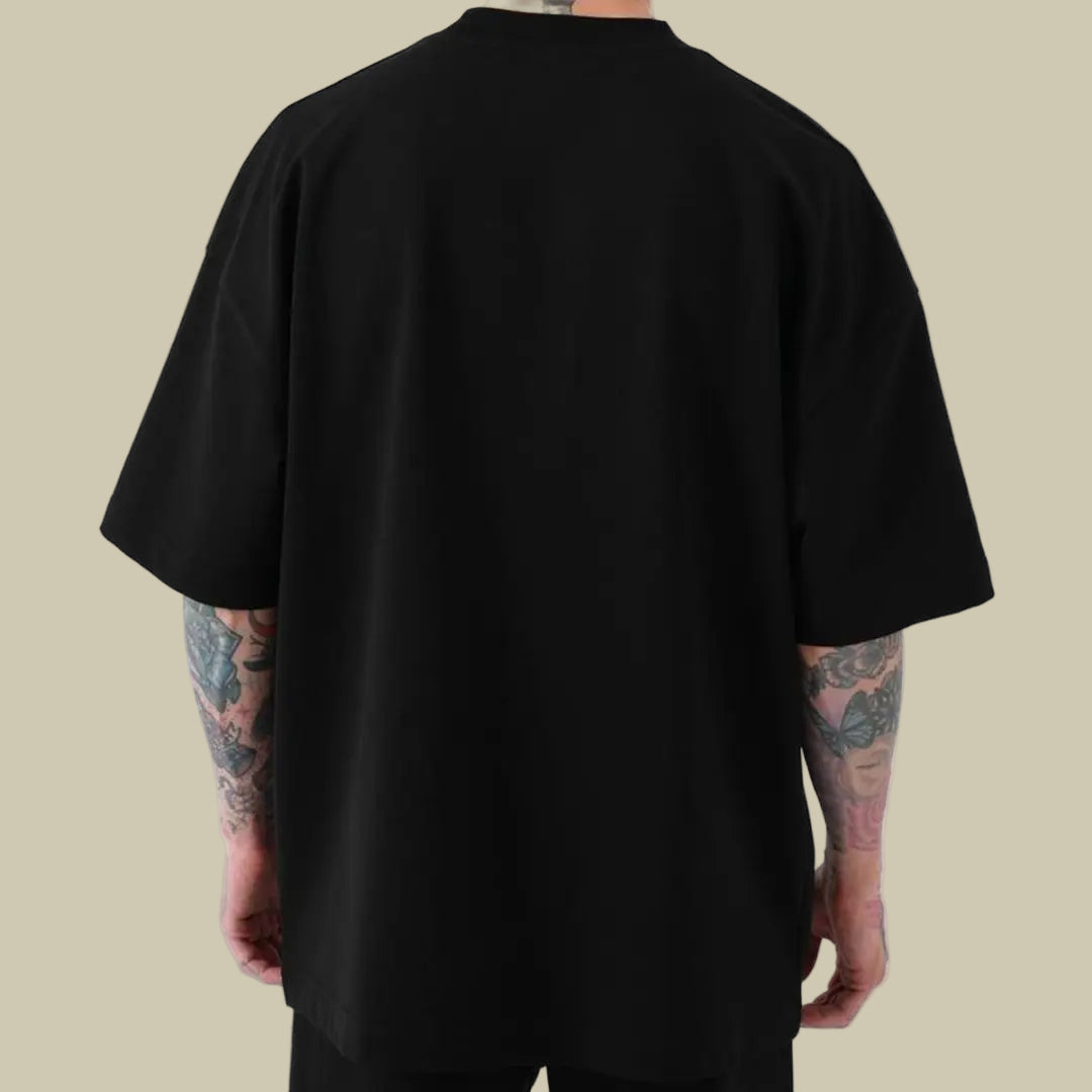 Collective Oversized - Men's Who Cares 280 Tee Cotton Black