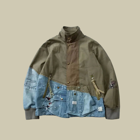 Collective Oversized - Men's Denim Patchwork Jacket