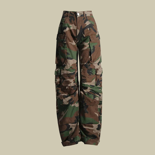 Collective Oversized - Women's Camo HighWaist Cotton Pants
