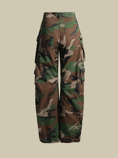 Collective Oversized - Women's Camo HighWaist Cotton Pants